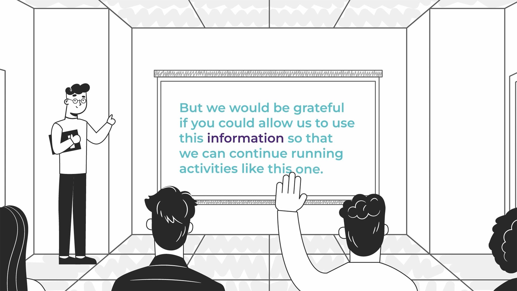 A white, framed infographic featuring an “A+” document icon branching into two paths: one toward a briefcase symbolising careers, and one toward a school building representing further study. Logos for OfS and UCAS appear alongside a network icon, highlighting connections between education, progression and data