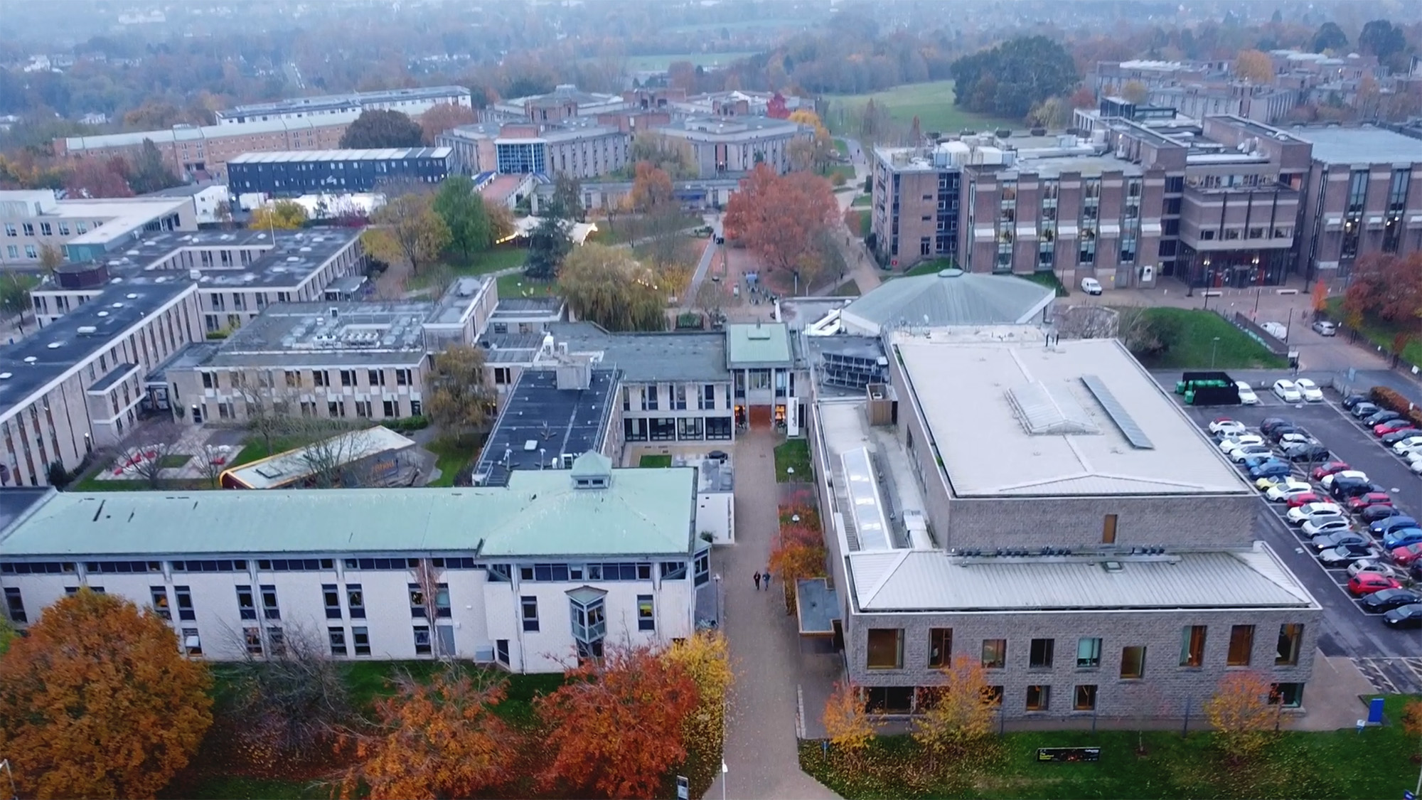 University of Kent campus in Canterbury showing higher education environment, student pathways and accessible learning spaces